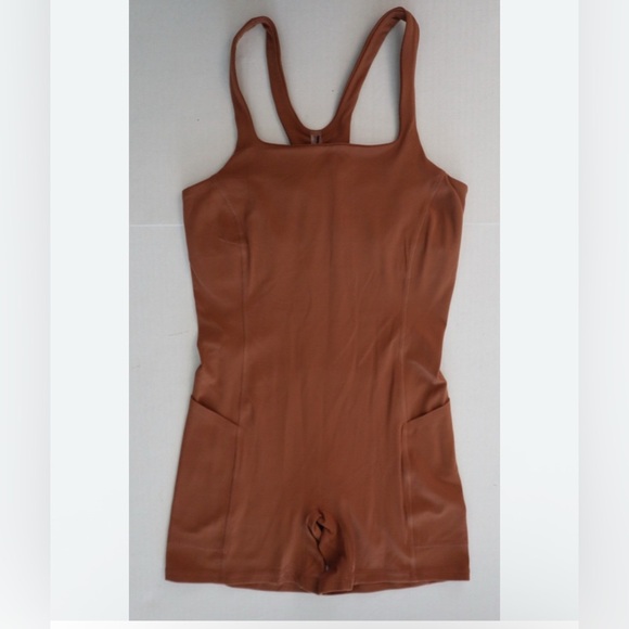 Free People movement Never Better Runsie. NWOT. Clay. Small shorts romper - Picture 2 of 2